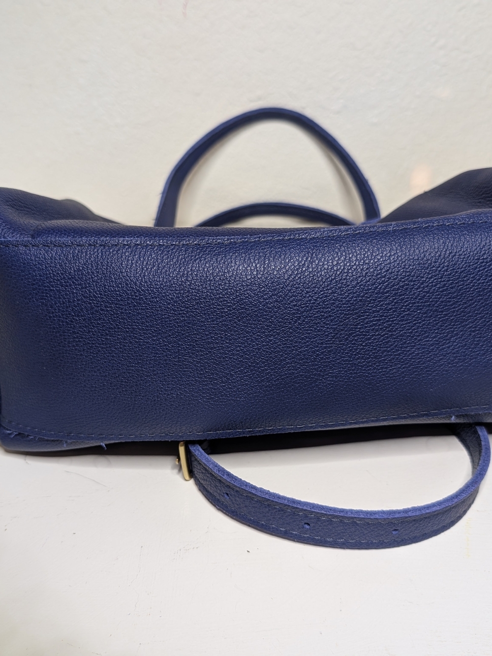 Portland Leather Sloan Doctor Bag, Oversized, Cobalt Blue, Pebbled Leather - Picture 4 of 10